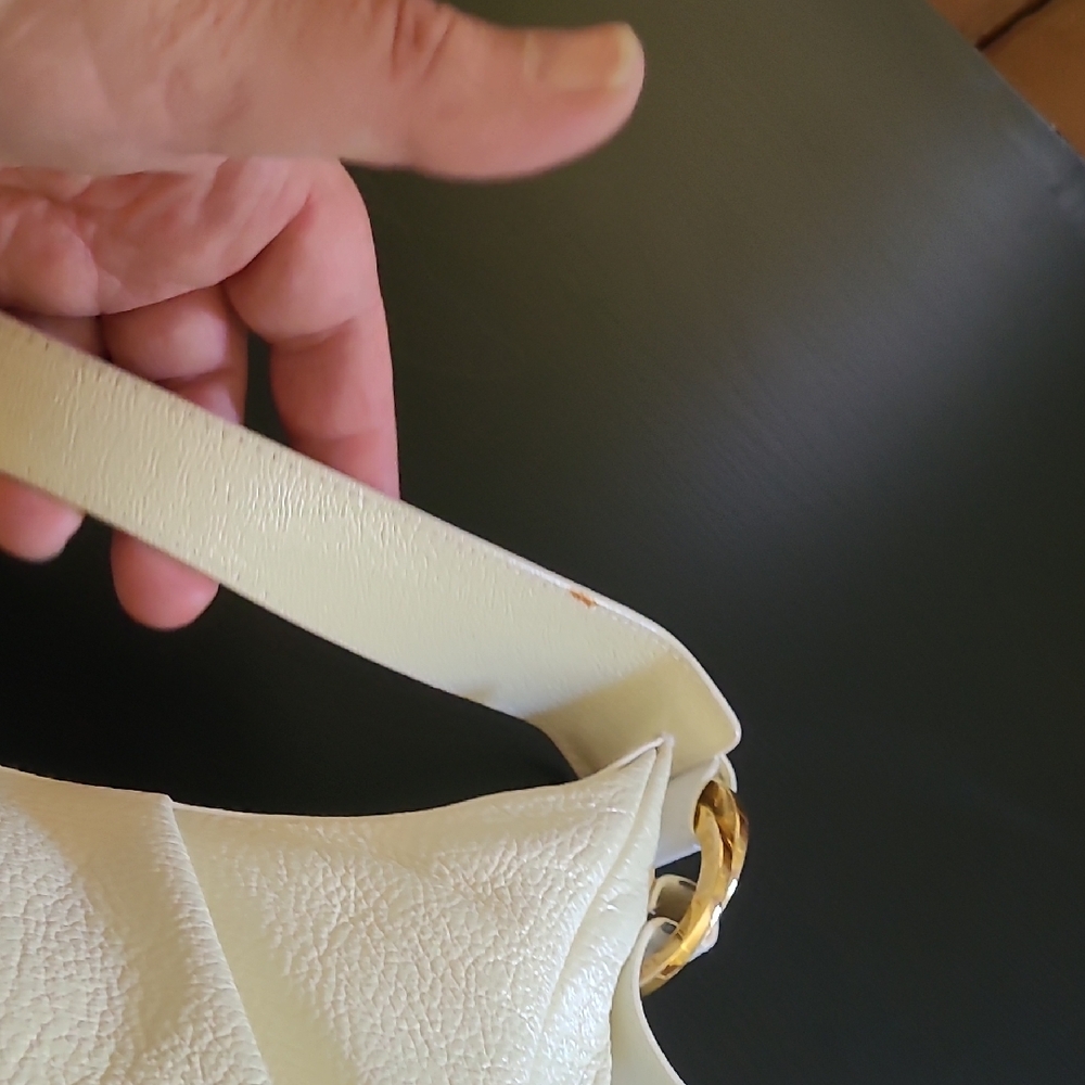 Bulgari Cream Hobo Bag with Gold Accents - Picture 10 of 15